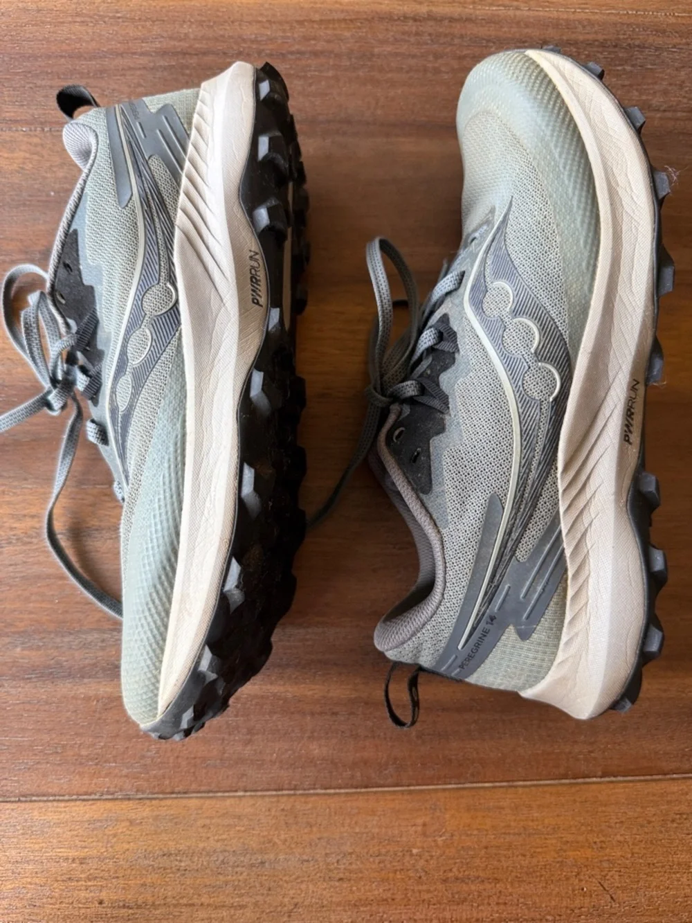 Men's Peregrine Trail Running Shoe - Gray/Green